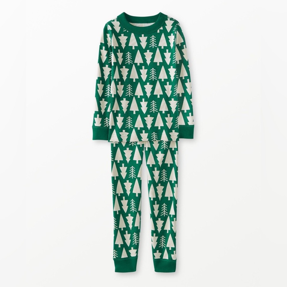 Leaving closet 5/26/25 Hanna Andersson Green and White Pajama Set